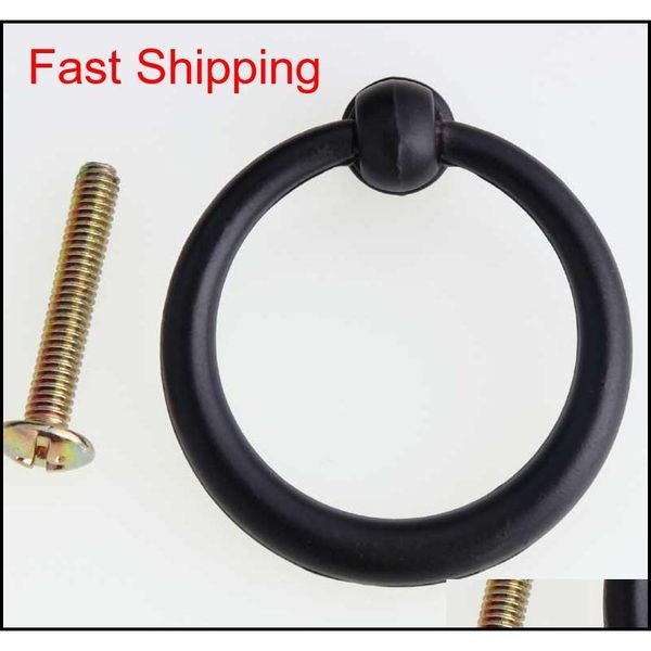

65mm shaky drop ring knobs black drawer knob pull handles black kitchen cabinet dresser cupboard furniture hand qylten bdenet