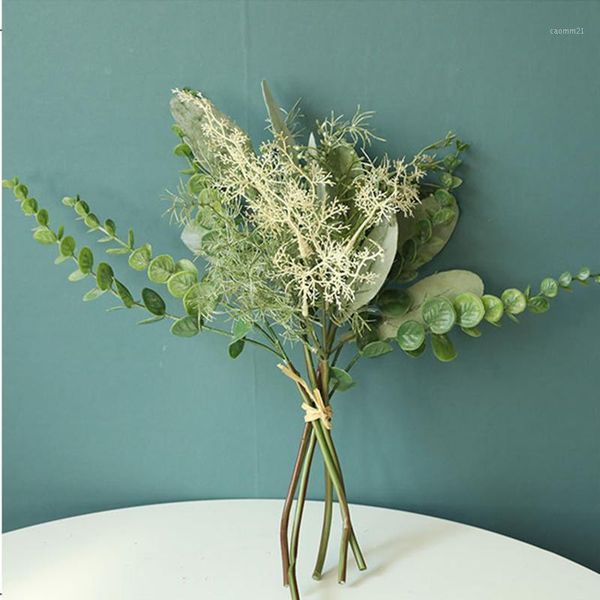 

decorative flowers & wreaths bundle artificial flower plants home decoration accessories dried mixed resin jewellery green silk branch1