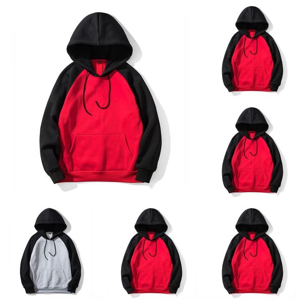 

raglan sleeve splicing pullover sweaterhoodie sweaterhoodie men's sweater letter pullover long sleeve youth popular straight tube hoode, Black