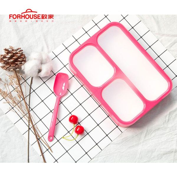 

1000ml обед boxs food фрукты контейнер для хранения портативный bento box утечки для детей с ложка bbypot packing2010