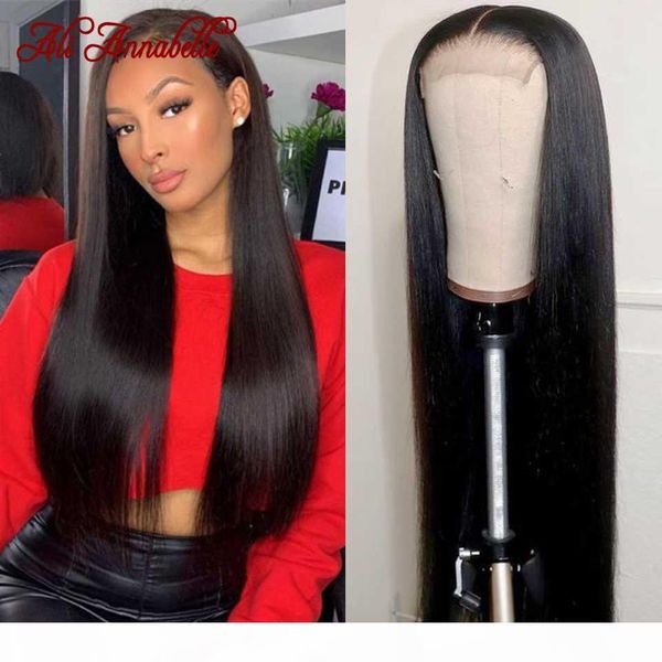 

straight human hair wigs 4x4 closure wig 18"-30" long brazilian straight lace closure wig pre plucked natural hairline lace, Black;brown