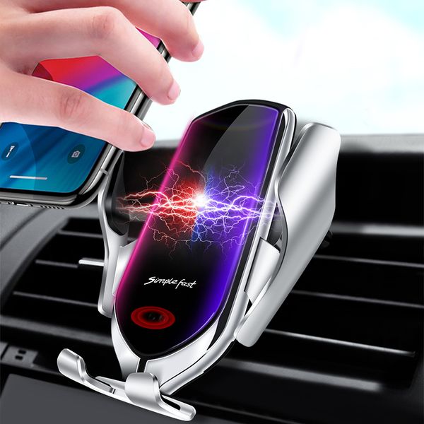 

automatic clamping 10w charger wireless charging car air vent dashboard phone holder