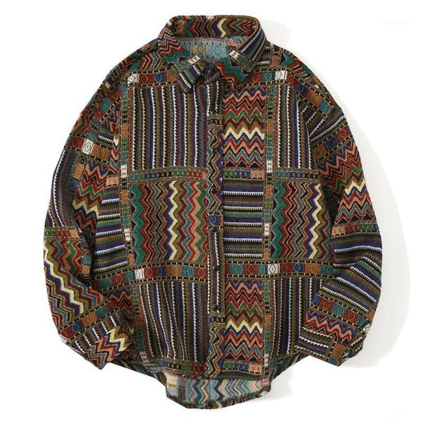 

geometric pattern long sleeve shirts 2020 harajuku chinese streetwear shirts autumn streetwerar national style color block 1, White;black