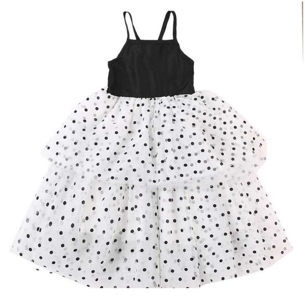 

1-5y toddler baby kid girl dot tutu dress ruffles tulle party wedding holiday birthday black dresses for girls children sqchly