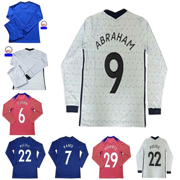 

2021 customized 10 pulisic long sleeve soccer jersey 7 kanté 9 abraham 22 ziyech 28 azpilicueta 20 hudson-odoi 19 mount 18 girou, Black;yellow
