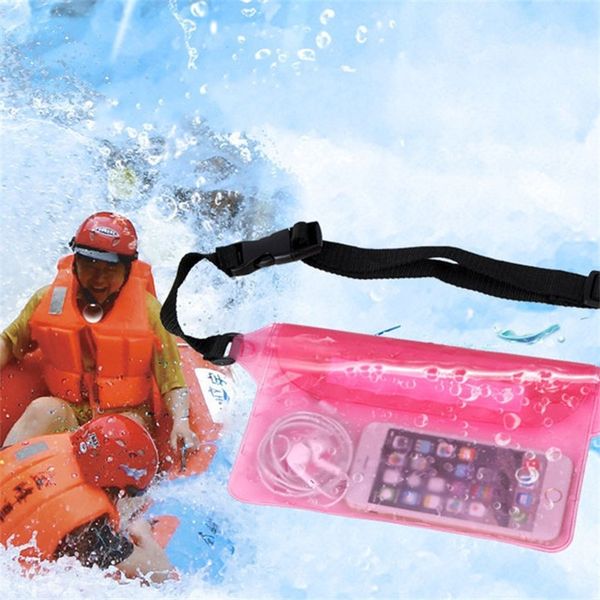 

pvc waterproof waistpack transparent multi colors dustproof mobile phone storage bags rafting waist bag pouch case for men women 2 8mk e19