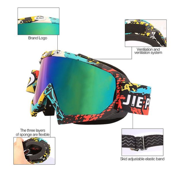 

motocross goggles мотоцикл очки лыжные goggle мужчины женщины moto mx очки для мотоциклов dirt bike atv bbytms, Black