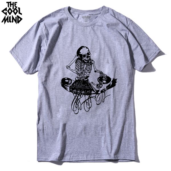 

mu0212a casual o neck skull dj printed men t shirt casual short sleeve cool punk printed t shirt sport hooded sweatshirt hoodie