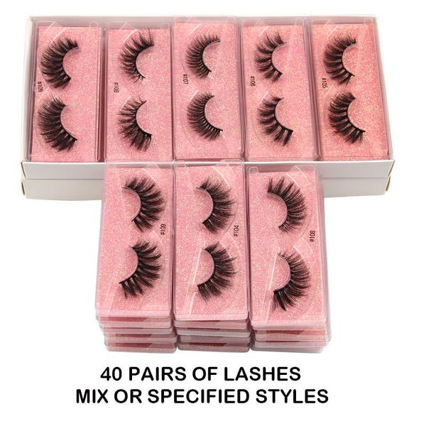 

wholesale mink eye lashes bulk 20/30/50/100 pcs natural false eyelashes dramatic 3d wispy fake lashes fluffy long wholesale lash wmtirh