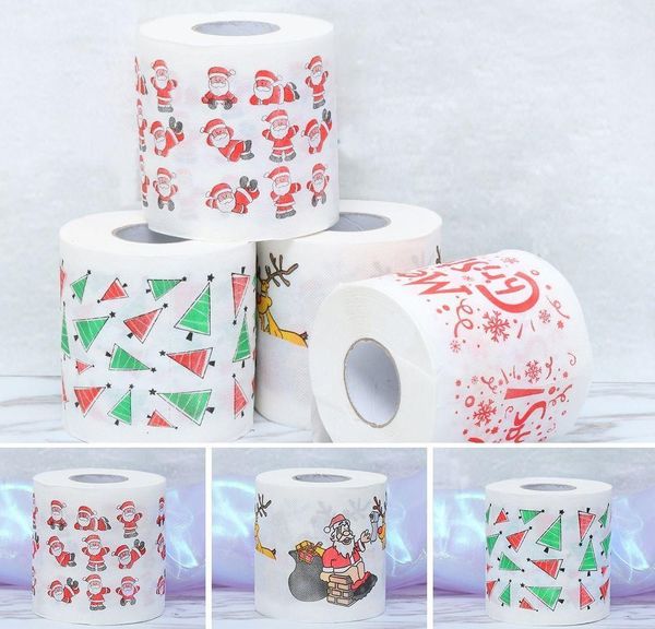 

home tool santa claus bath toilet roll paper christmas supplies xmas decor tissue cute christmas print hi jllvcj warmslove