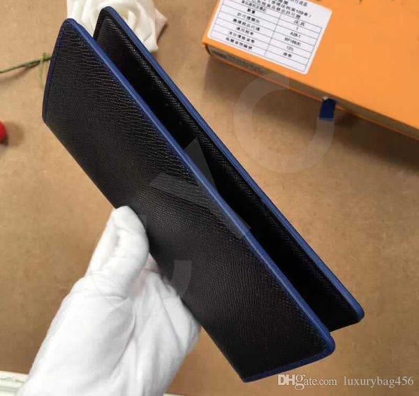 

2019 designer men's wallet long wallet card bag men's clutch bag men's leather business wallet m30558, Red;black