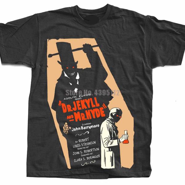 

dr jekyll&mr hyde movie poster funny hip hop harajuku designer skull black sport hooded sweatshirt hoodie t shirt