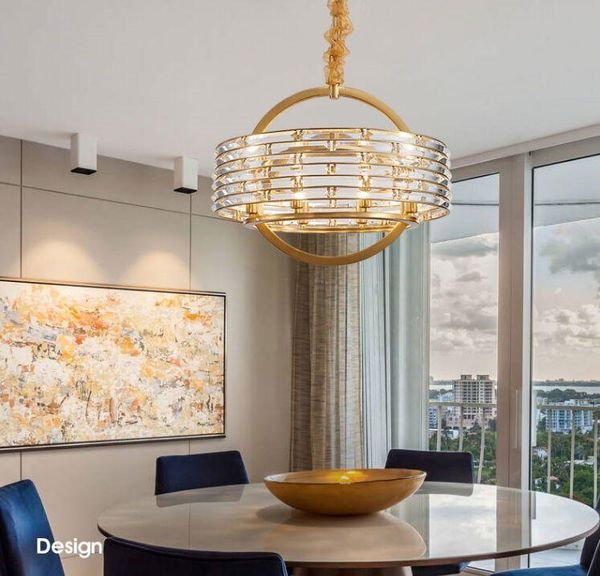 

modern living room pendant lamps light luxury crystal chandelier lighting northern europe model room hall dining room pendant lights