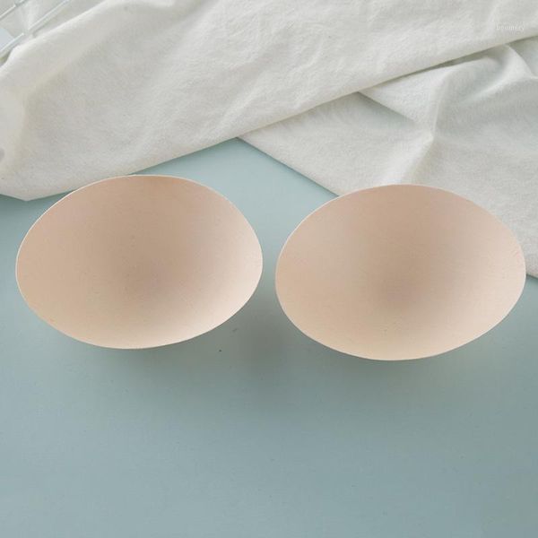 

ultra-thin oval skin color breast pad for woman intimate, insert the sponge to sling, circle chest bra wide11cm, cup height 4cm1, Black;white