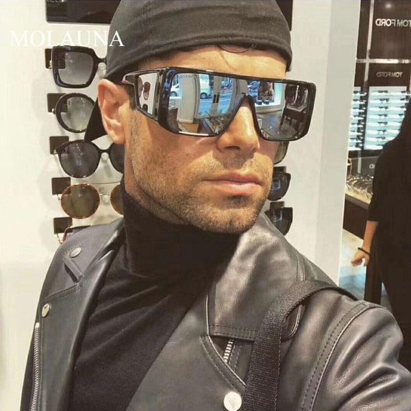 

sunglasses vintage square oversized men retro mirror steampunk sun glasses big eyewear outdoor sports punk goggles oculos, White;black