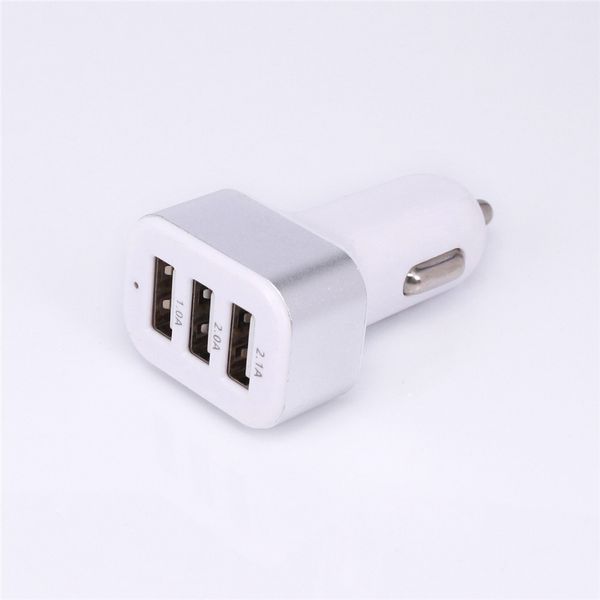 

3 ports usb car charger 5v 1a charging adapter triple ports metal charger for samsung s10 note8 ip8