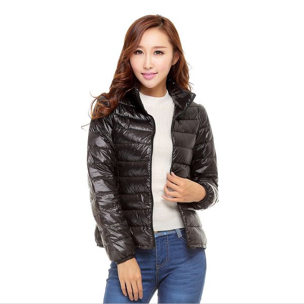 

2021 new duck 20% ultra white thin female jacket big size clothes down women's mujer kj451 jackets yso0, Black