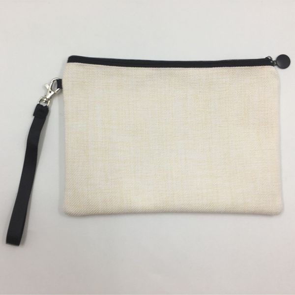 

heat transfer sublimation blanks bag square flax thickening zipper cosmetic phone coin hand pouch womens makeup hand bags 5yj l2