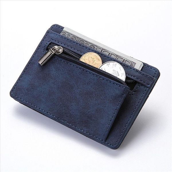 

upscale upgrade ultra thin mini wallet men women pu leather magic small wallets coin purse credit card holder wallets, Red;black
