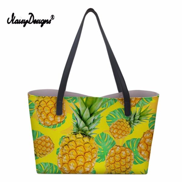 

kawaii pineapple pattern women handbags shoulder bags ladies purse crossbody feminina sac a main tote handle custom bag 2020