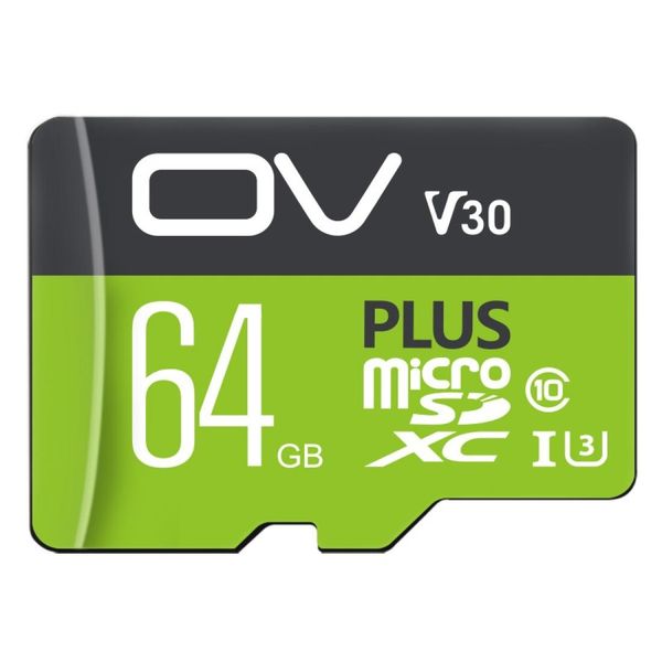 

ov 64gb v30 plus black-green high speed class 10 tf memory card