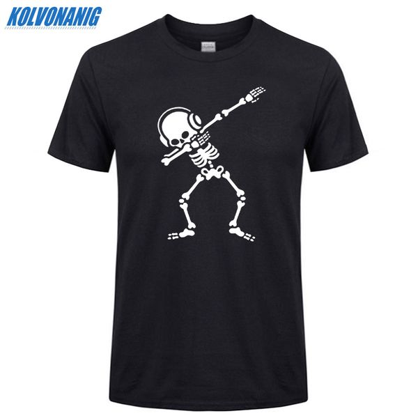 

skull dabbing dab pose headphones music printed rock'n'roll short sleeve hip hop men's sport hooded sweatshirt hoodie men t