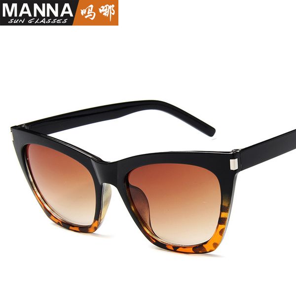 

большой кошачий глаз mitting леопардовым принтом солнцезащитные очки s05, White;black