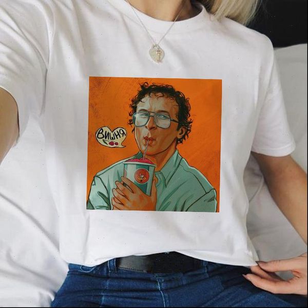 

stranger things 3 t shirt eleven 2021 women new tshirt hop 90s gothic female clothing femme streetwear kawaii, White