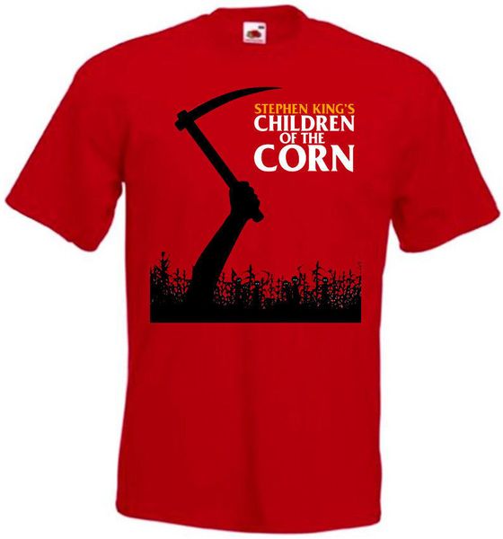 

children of the corn movie poster t shirt red all sizes t-shirt summer novelty cartoon t shirt sport hooded sweatshirt hoodie