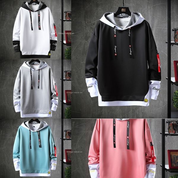 

2020 new men's coat sweater autumn hooded sweater korean fashion spring and autumn loose couple wear hip hop coat ins bvp4l, Black