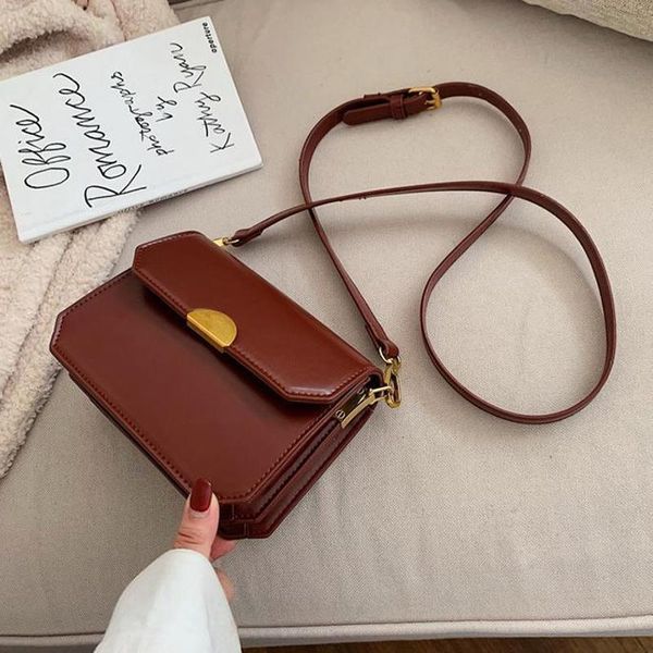 

student shoulder girl girlish bag fashion womens lady cross body handbag new trend saddle bag vintage 3 colors simple style mukk 79lnu