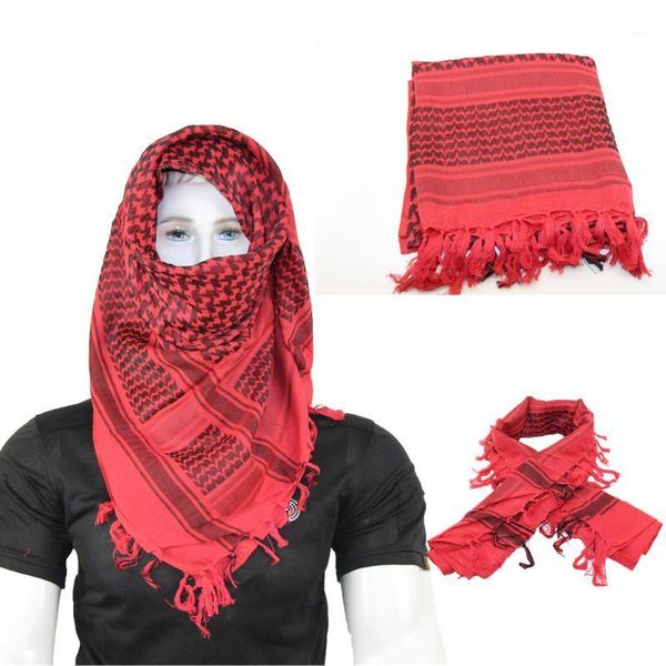 Cappellini da ciclismo Maschere Shemagh Sciarpe musulmane Esercito Tattico militare Sciarpa araba KeffIyeh Scialle Caccia Paintball Testa Faccia Maglia Deserto