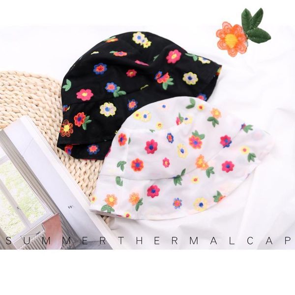 

new korean style flower lace mesh bucket sun hat spring summer flat bucket hat fashion ladies breathable fedora visor hat nz141 h sqccqd