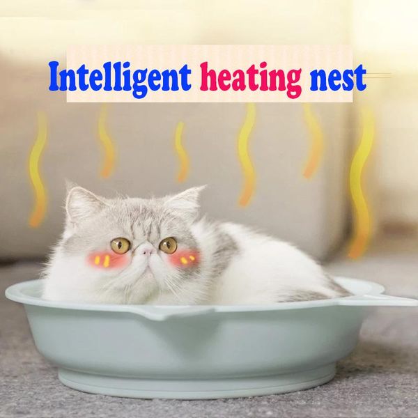 

cat beds & furniture winter pet dog bed intelligent automatic heating constant temperature house kitty puppy supplies accessories