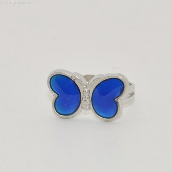 

butterfly colorful wholesale shape mood fashion ring color changing with temperature change feeling rings, Silver