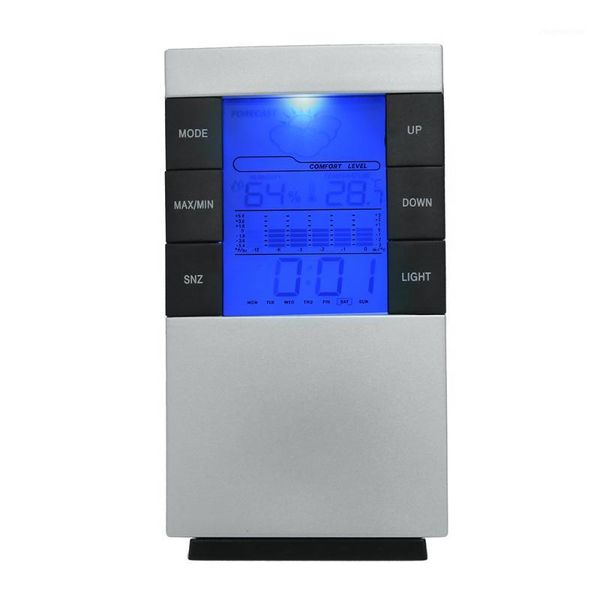 

other clocks & accessories lcd digital temperature humidity alarm clock portable indoor hygrometer meter clock1