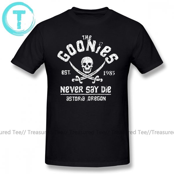 Goonies T Shirt Goonies T-Shirt Kısa kollu grafik tee gömlek eğlenceli yüzde 100 pamuklu peaine erkek büyük tshirt 220224