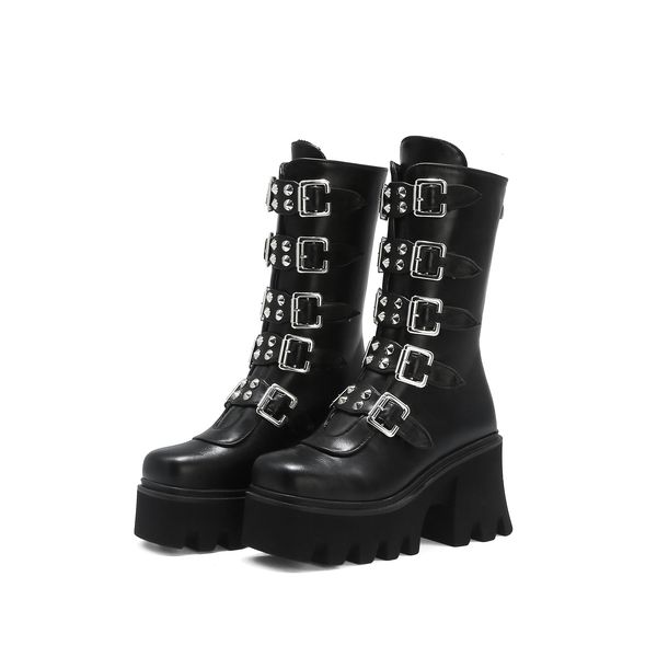 

buckle 2021 metal form short stuffed material warm winter in europe and america w8g6, Black