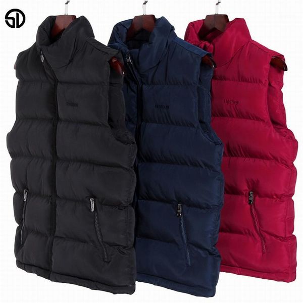 

sd new sleeveless jackets autumn winter vests men 6xl solid male ultralight down vests men's casual waistcoat coats warm outwear1, Black;white