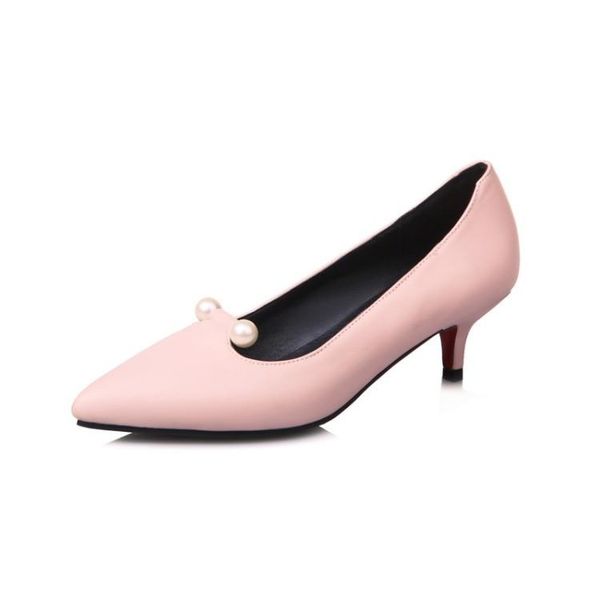 

plus size simple pointed shoes ladies high heels women shoes woman pumps, Black