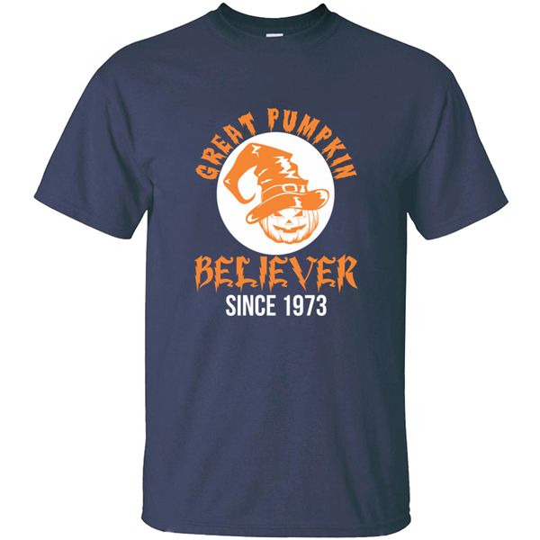 

print casual halloween great pumpkin believer since 1973 t shirt round collar gents boy girl t shirts sport hooded sweatshirt hoodie