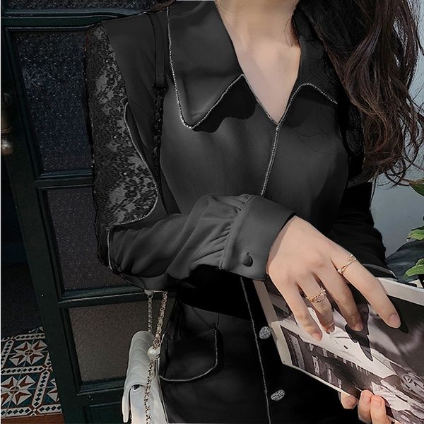 

ajelx autumn 2020 new white black hepburn style o2abd sister temperament formal dresslight mature imperial dress suit dress 9266 style, Black;gray