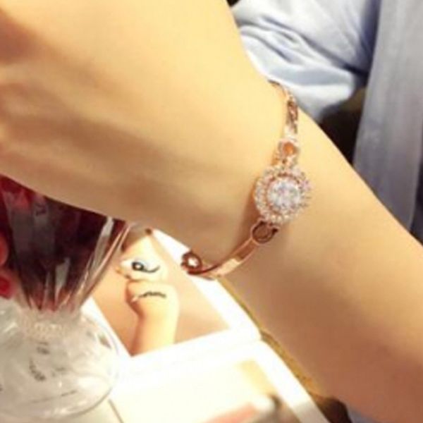 Neue Mode Zirkon Armreifen Voller Diamanten Armbänder Übertrieben Sparkle Diamanten Sonne Armband Hohe Qualität Armband Schmuck Versorgung