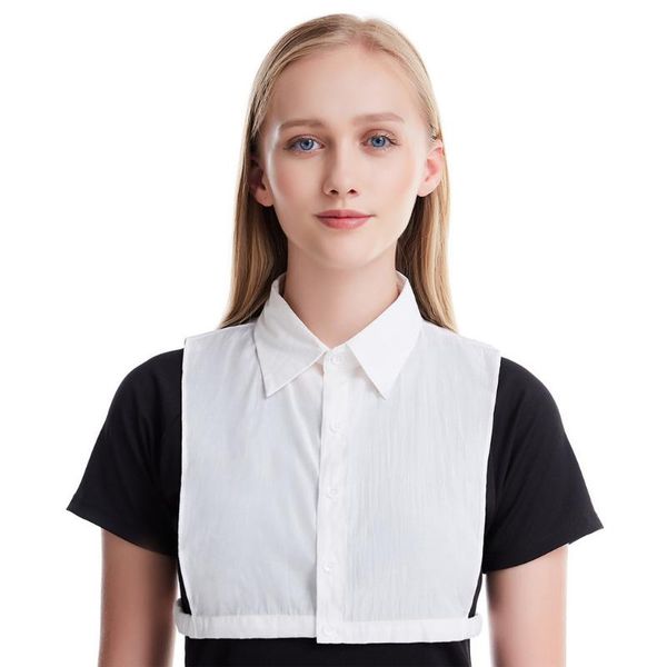 

new design women man fashion solid fake collar detachable collar blouse half shirts christmas gifts, Black;gray