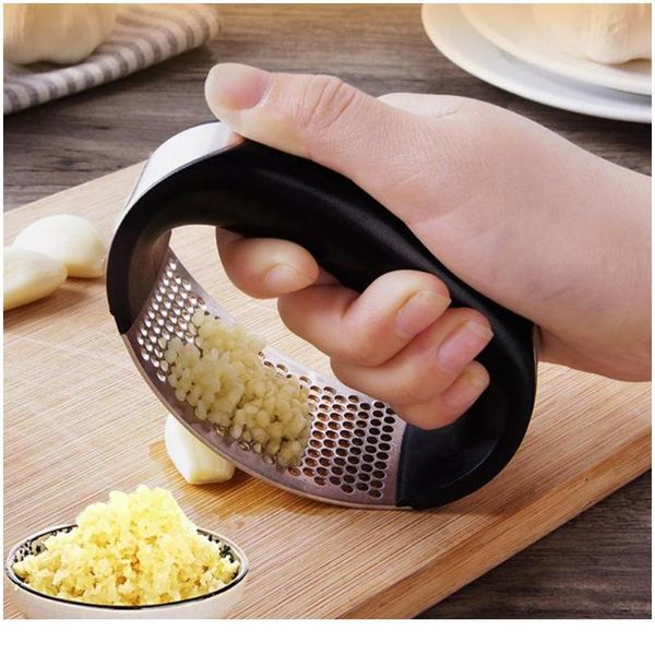 

mini garlic grater presses crusher chopper slicer stainless steel hand presser grinder vegetable garlic squeezer kitche bbyumy