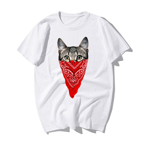 

смешные маске cat summer casual мультфильм печати мужская мода высокого качества hip hop harajuku streetwear толстовка с капюшоном толстовка