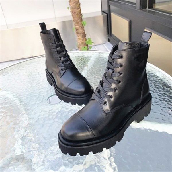 

boots comfortable women round toe motorcycle genuine leather fashion autumn winter 2021, Black