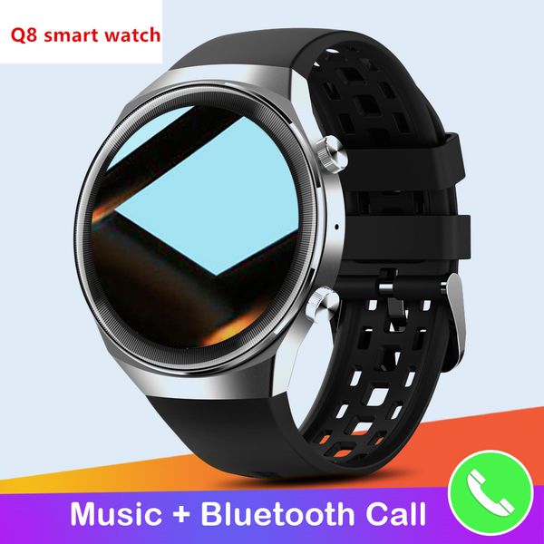 

2021 new q8 ecg ppg smart watch men music bluetooth call heart rate monitoring sports smartwatch for android ios fitness watch