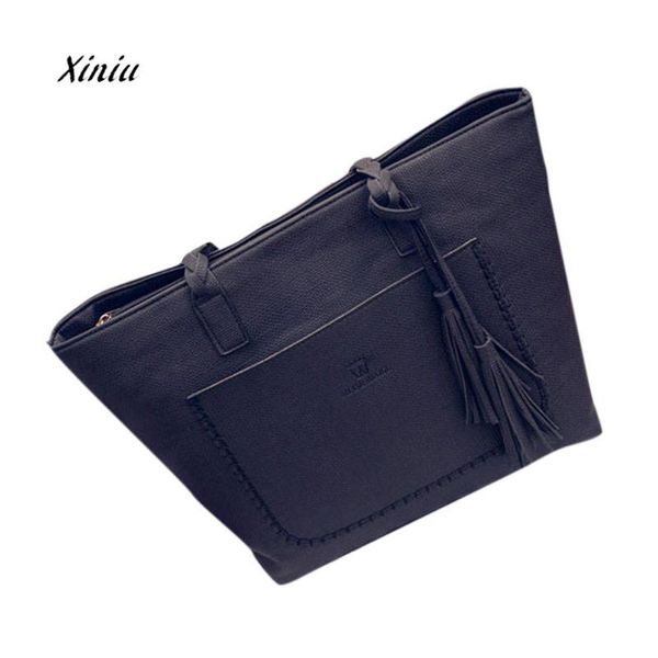 

women girls shoulder bag fashion tassel leather handbag female large capacity shoulder bags designer tote ladies purse phone bag