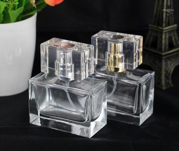 

storage bottles & jars brand glass spray bottle 30ml transparent empty refillable perfume atomizer gold silver sn5181